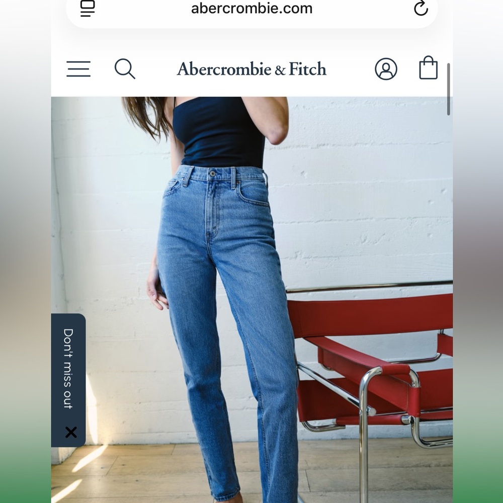 Abercrombie & Fitch High Rise Blue Jeans 31 Short